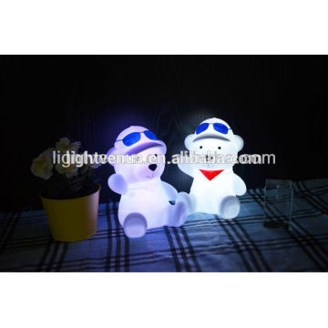 BSCI certified manufactuer 2014 hot sale RGB Rechargeable Bear shape LED night light